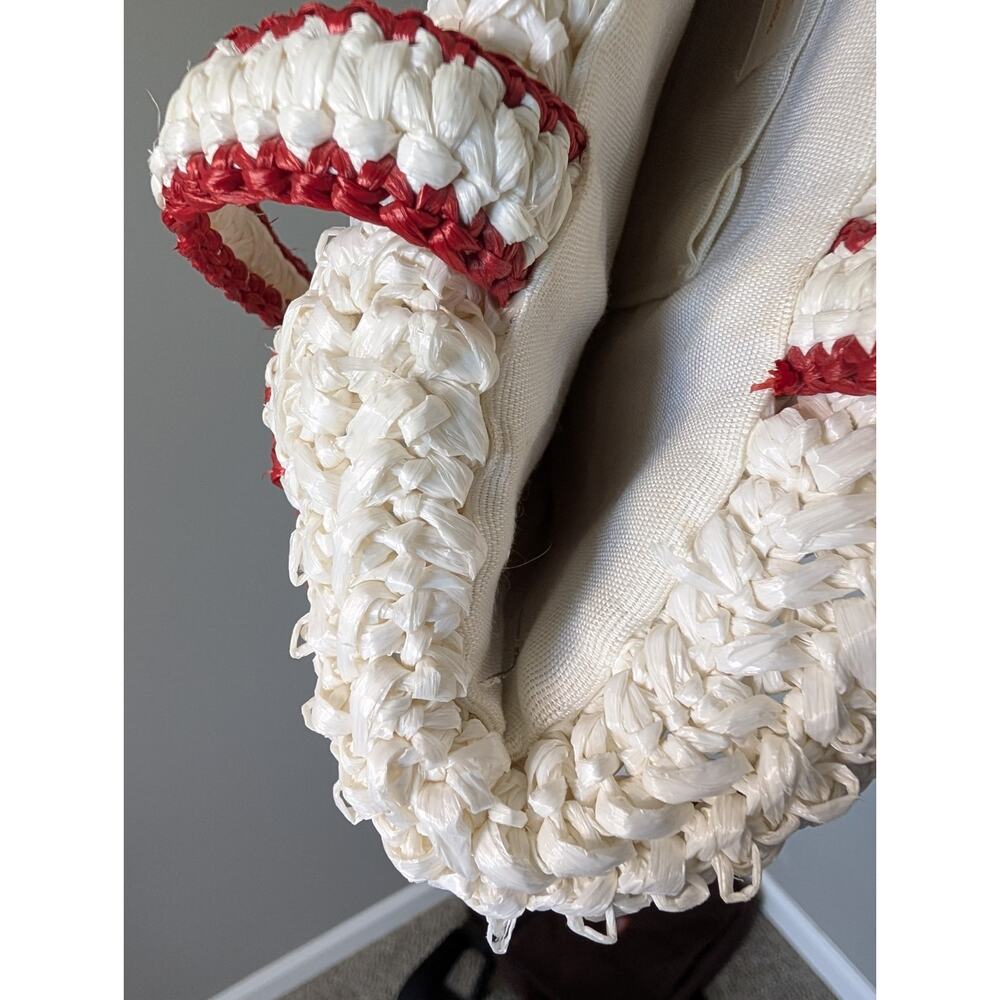 Vintage Magid Straw Strawberry Tote Bag Handbag Woven Raffia Cottagecore... - Picture 14 of 16
